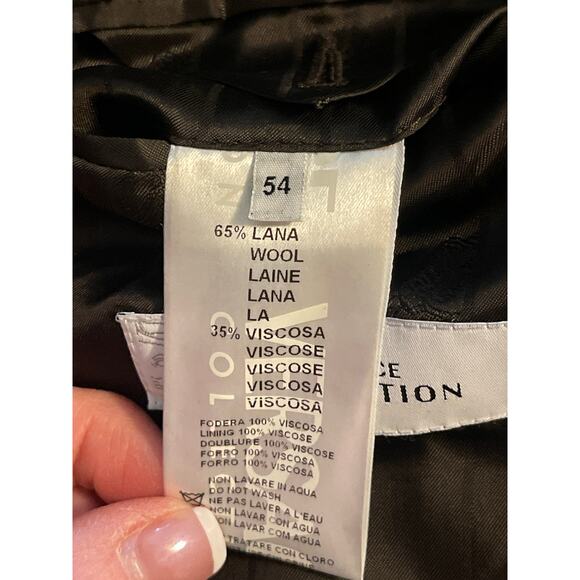 Versace Collection Men's Wool Blend Sport Coat Single Breasted Black Size 44/54 - Picture 10 of 10